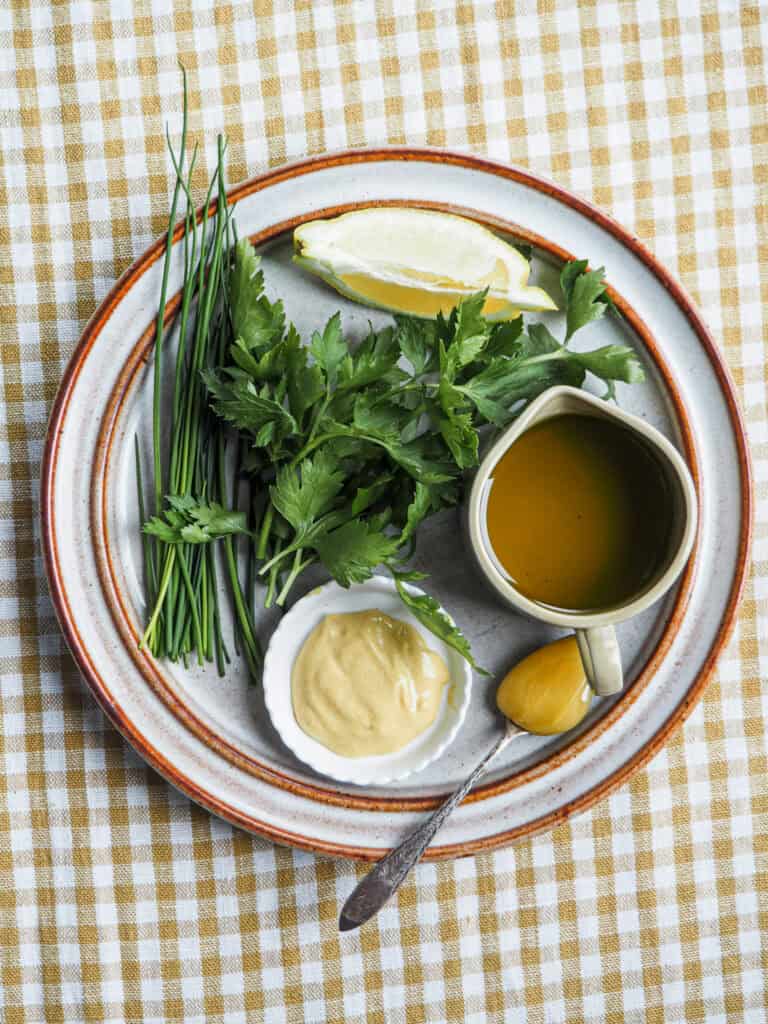 dressing grøn kartoffelsalat med linser