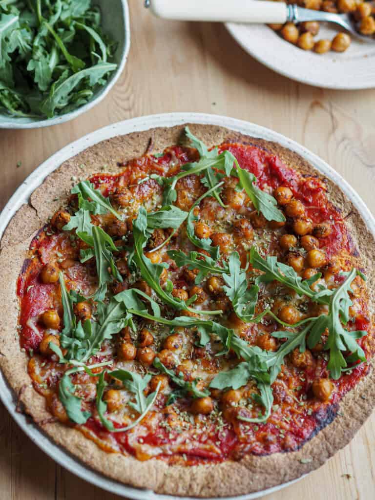 vegetarisk tortilla pizza