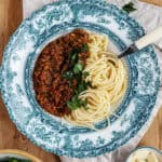 vegetar bolognese med spaghetti