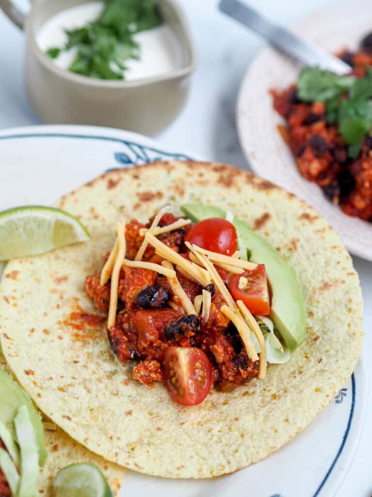 Vegetar tacos med tofu og sorte bønner 2