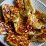 marineret halloumi med chili og honning